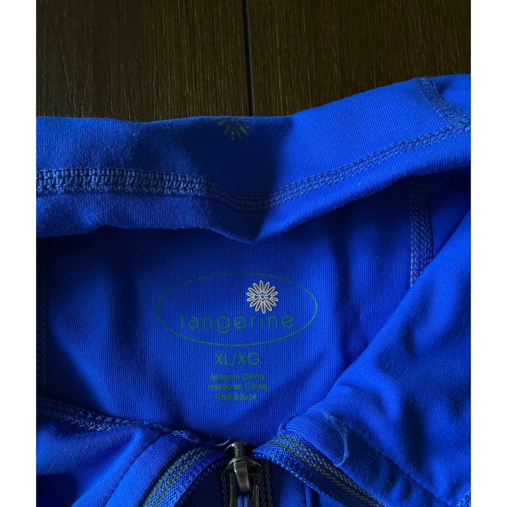 Tangerine Womens Royal Blue Full Zip Active Jacket Mesh Vent XL RN 83814 - Picture 2 of 6